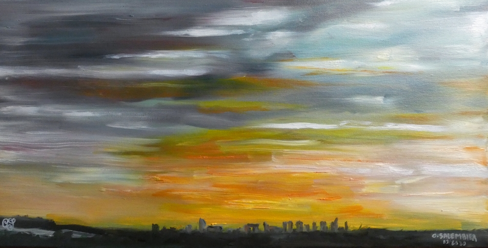 Coucher sur la ville